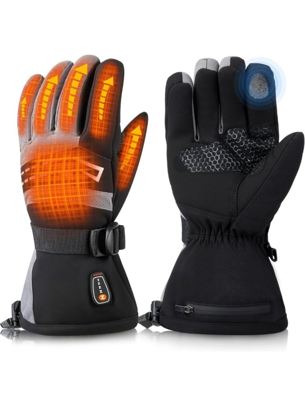 Rechargeable Heated Gloves for Men & Women - Waterproof, Touchscreen, Thermal